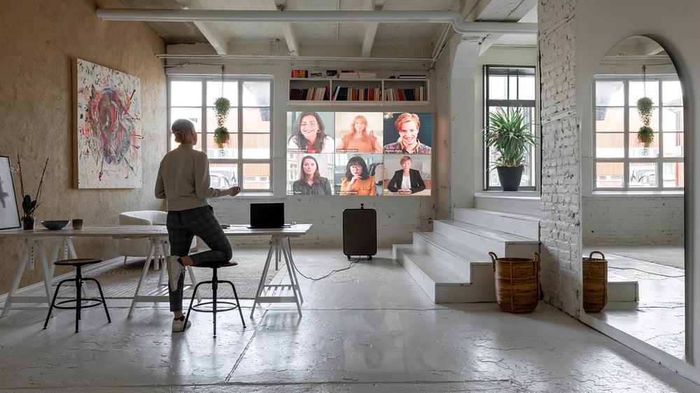 Artome mobila projektorlösning i hybridmöte