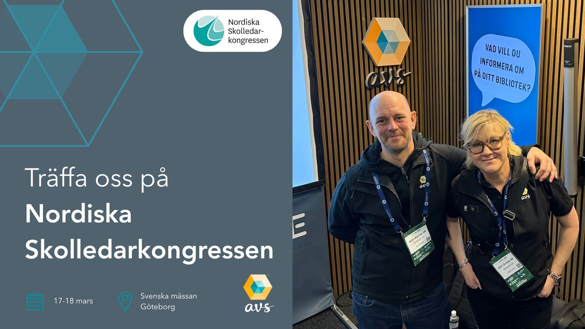AVS utställare på Nordiska skolledarkongressen 2026
