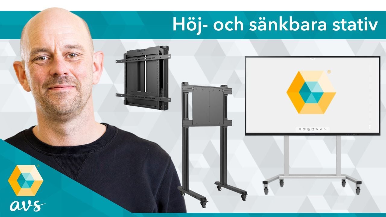 Introduktion till höj- och sänkbara stativ till skärmar