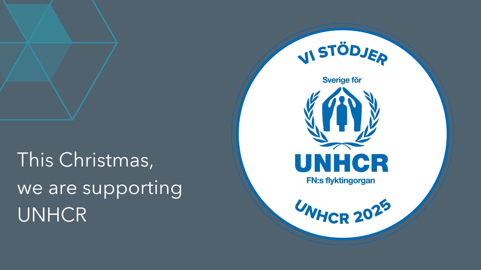 We are donating this year’s holiday gift to UNHCR