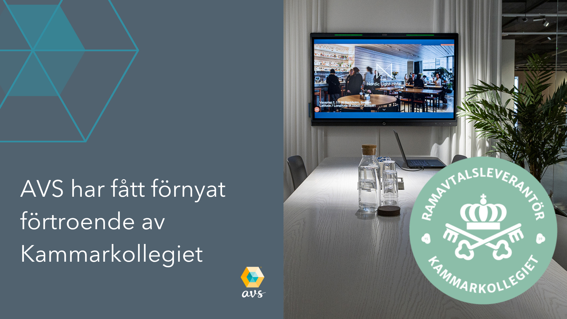 Förnyat förtroende av Kammarkollegiet